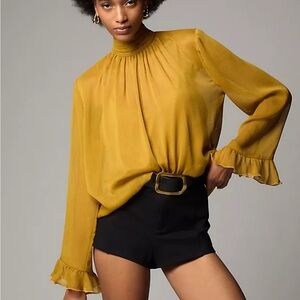 by Anthropologie Long sleeve high neck blouse